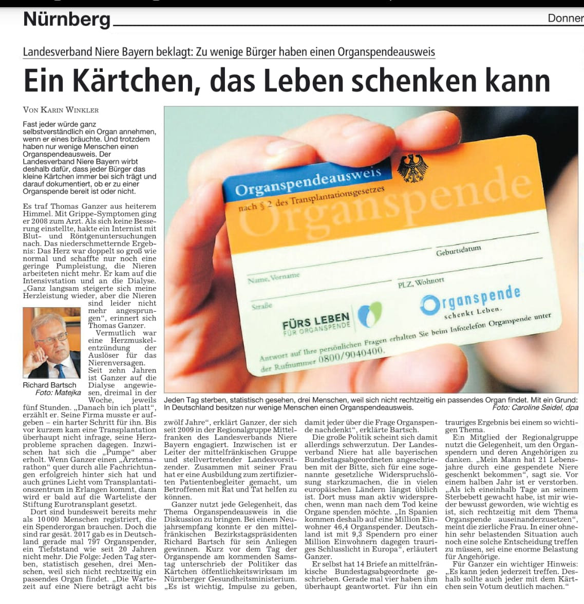 Tag der Organspende RG Mittelfranken Dialyse