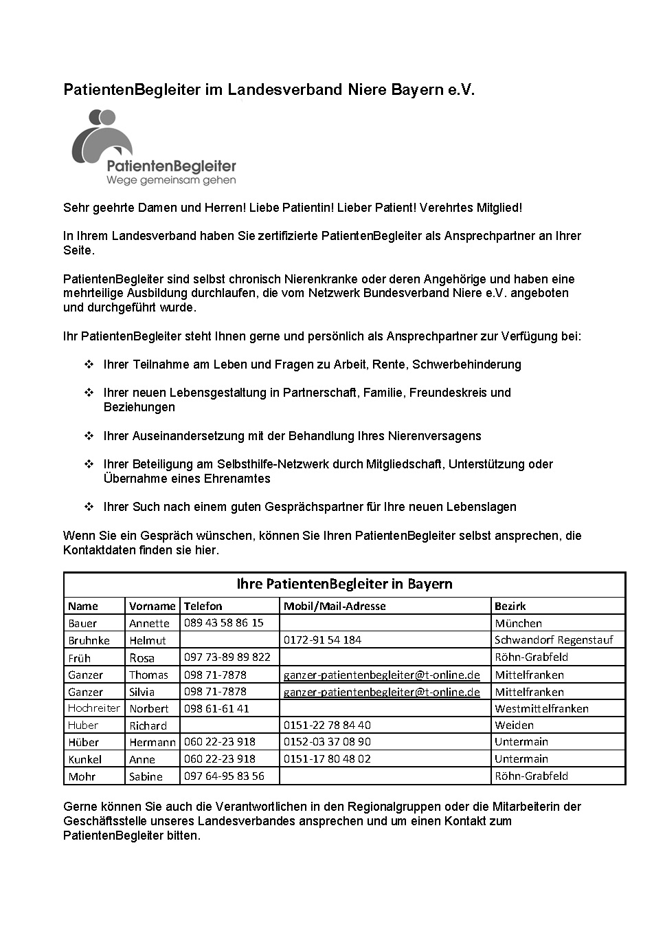 Patientenbegleiter RG Mittelfranken Dialyse