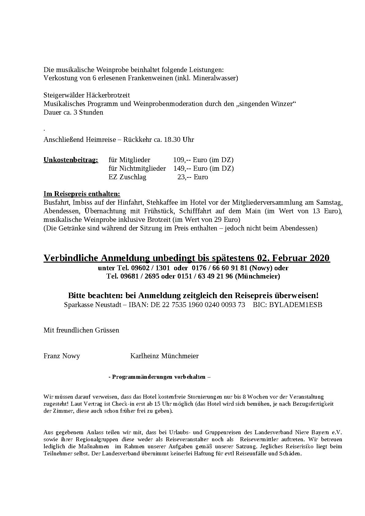 Einladungen RG Weiden