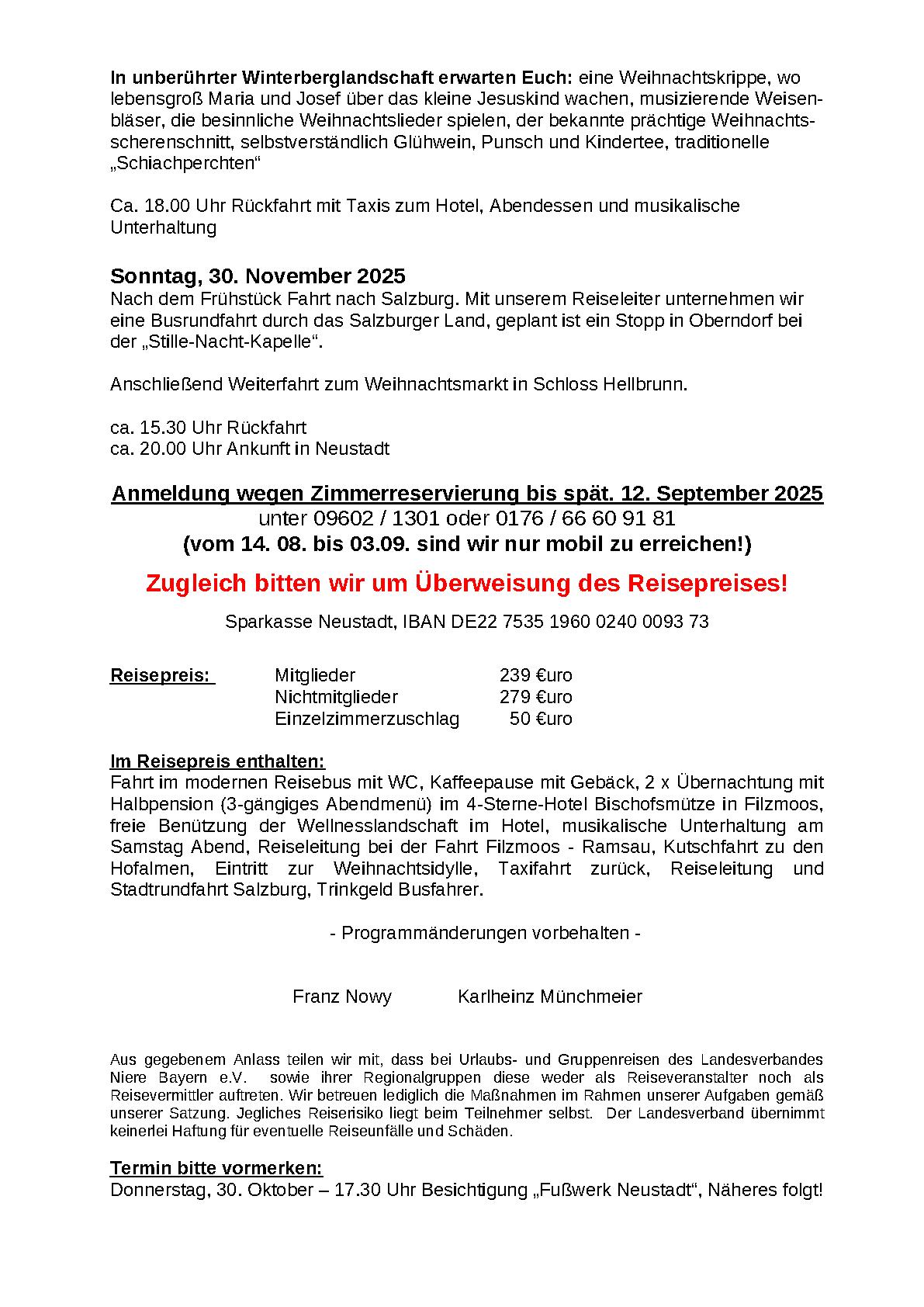 Einladungen RG Weiden