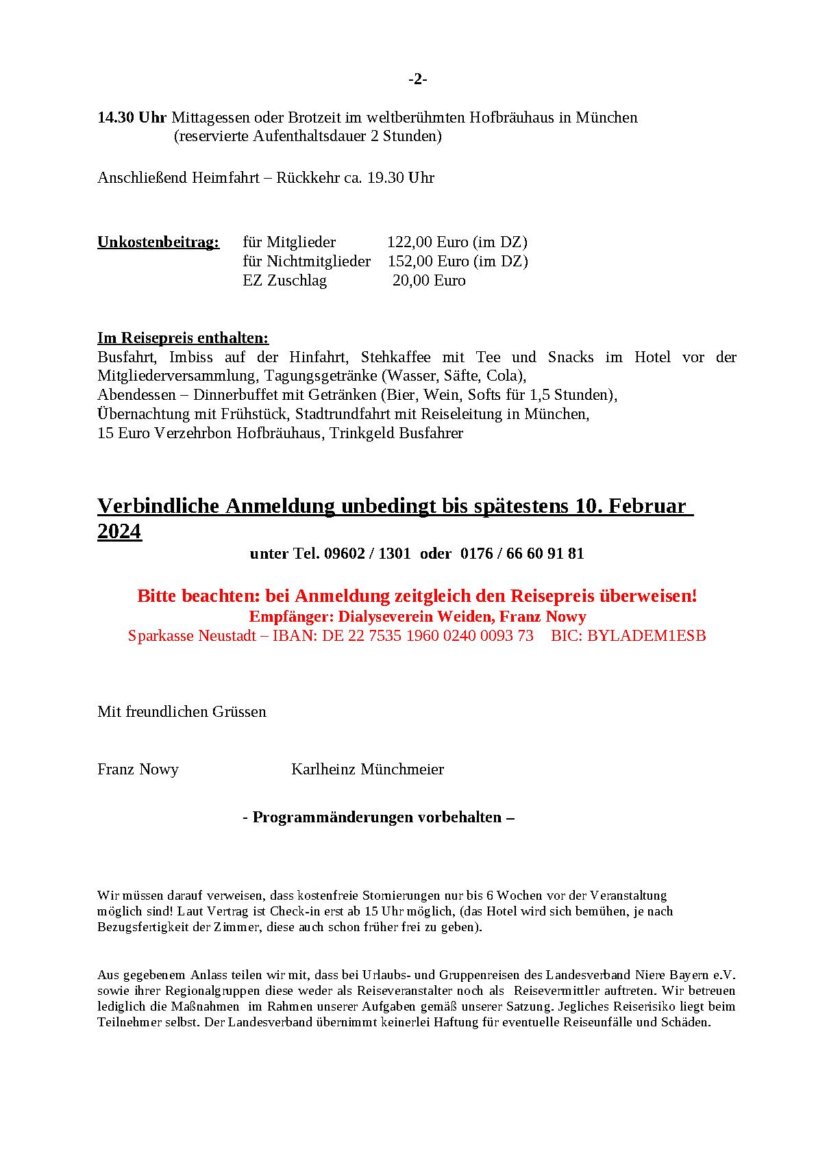 Einladungen RG Weiden