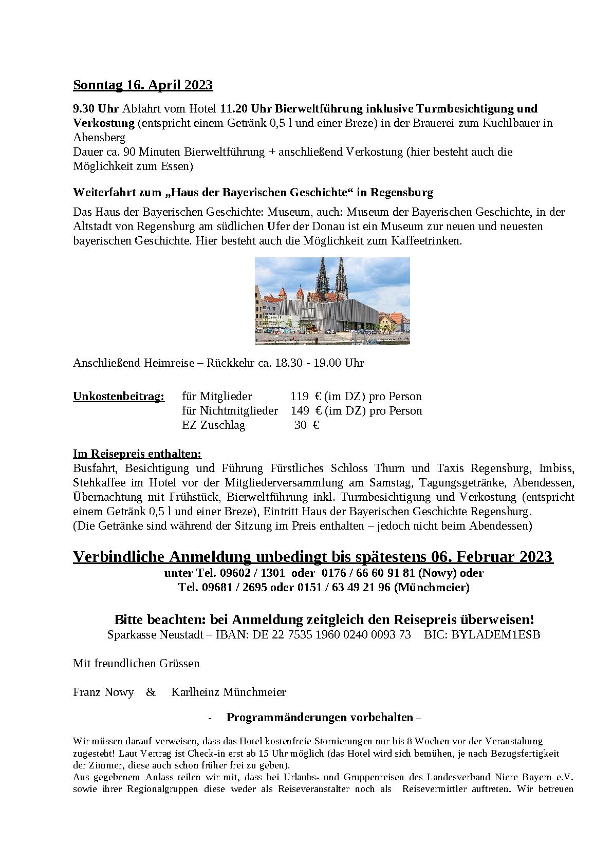 Einladungen RG Weiden